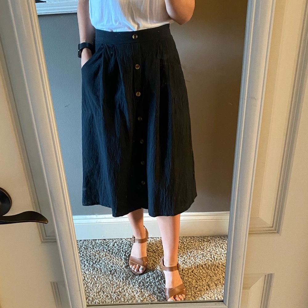 Black Midi Skirt